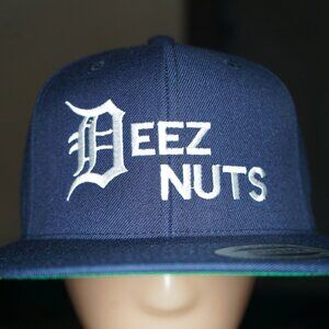Detroit Tigers Deez Nuts Snacks Collab Embroidered Snapback Hat